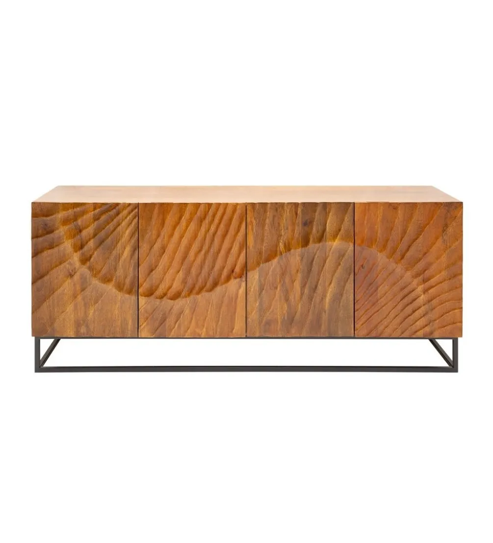 Komoda Davide 177 cm drewno mango brąz