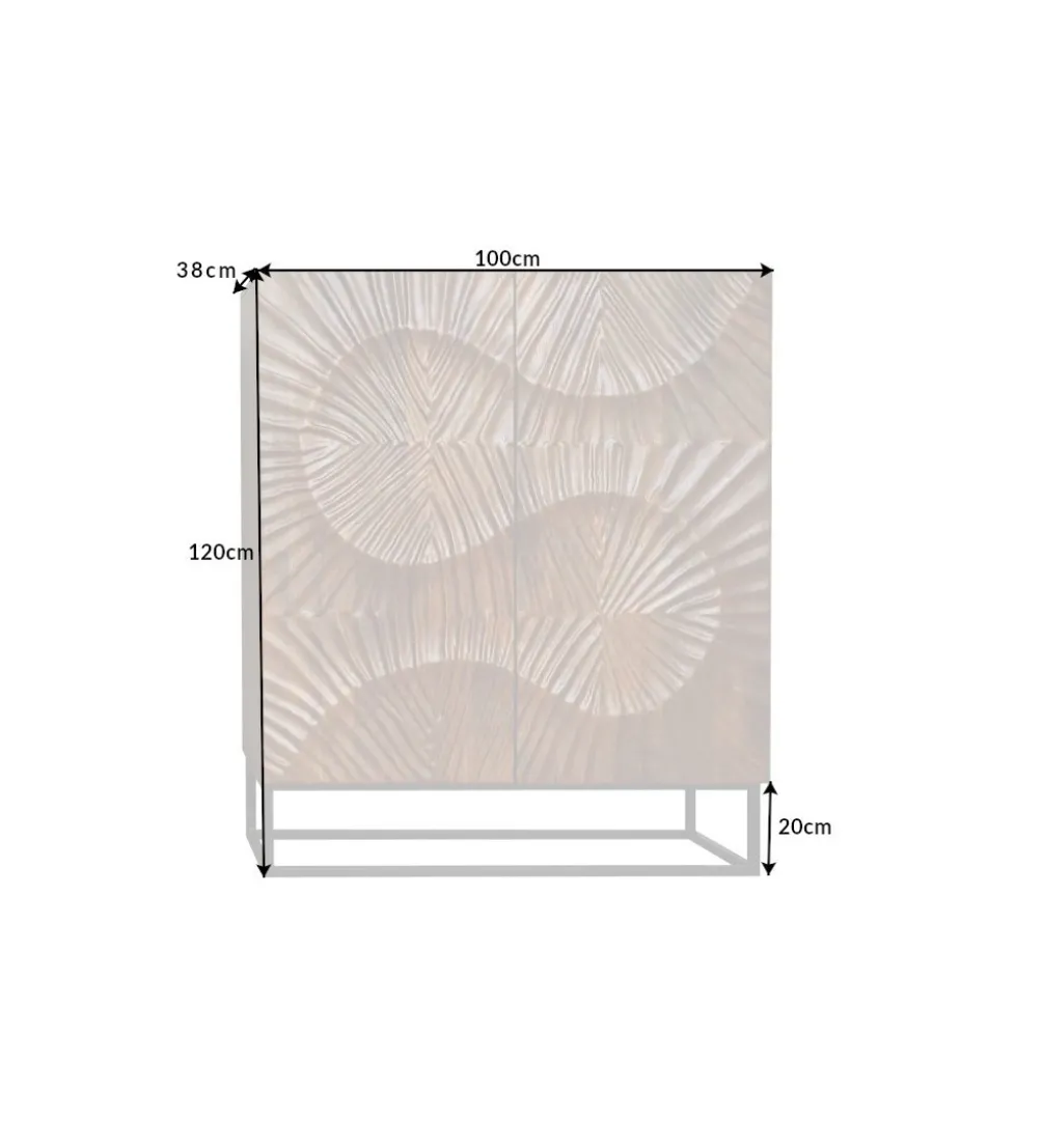 Komoda DAVIDE Scorpion 100 cm drewno mango brąz