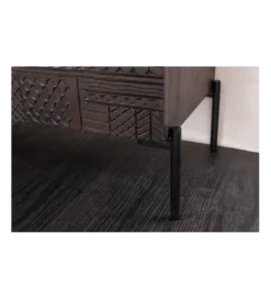Komoda 3D TRIBAL 180 cm drewno mango ciemny brąz