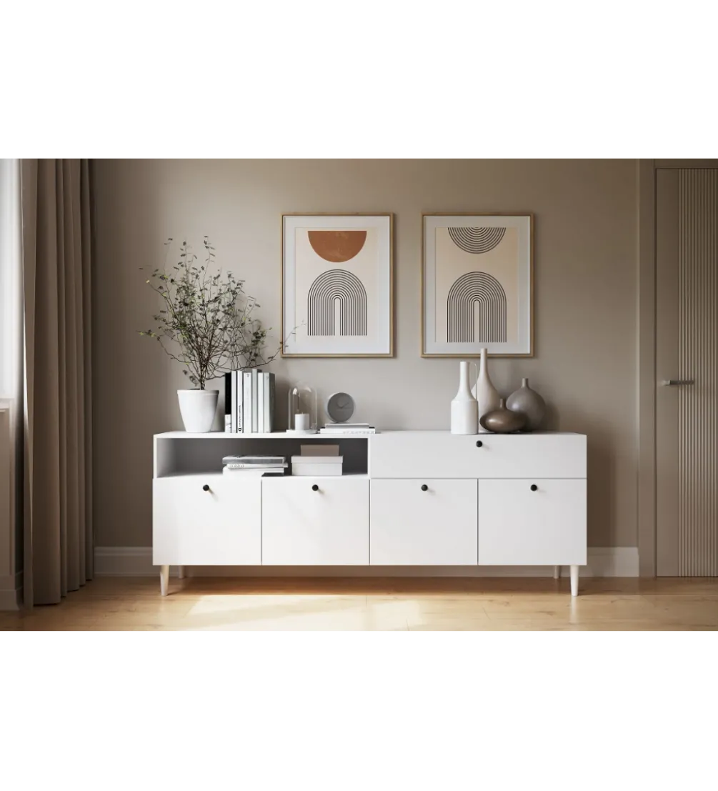 Komoda DULLUM 200 cm biały