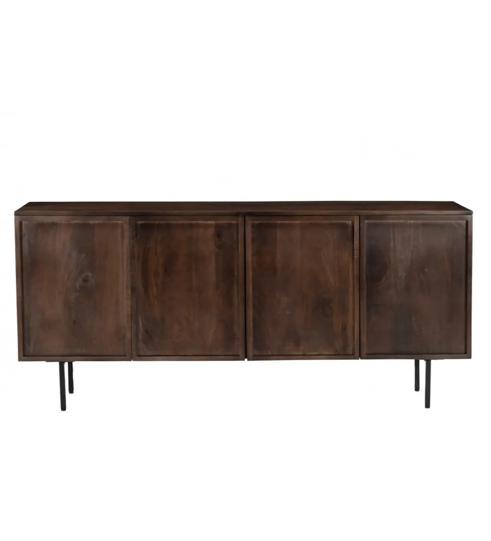 Komoda ELANI 180 cm drewno mango brązowa