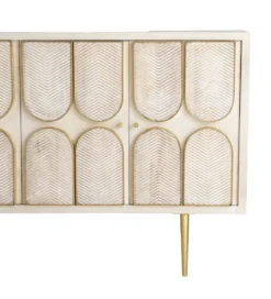 Komoda ESPAZERO 152 cm drewno mango biała
