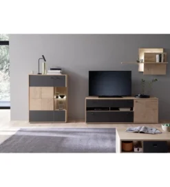 Komoda ESPERO 156 cm Dąb Sękaty W Kolorze Bianco