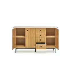 Komoda ESPERO 184 cm dąb sękaty w kolorze bianco