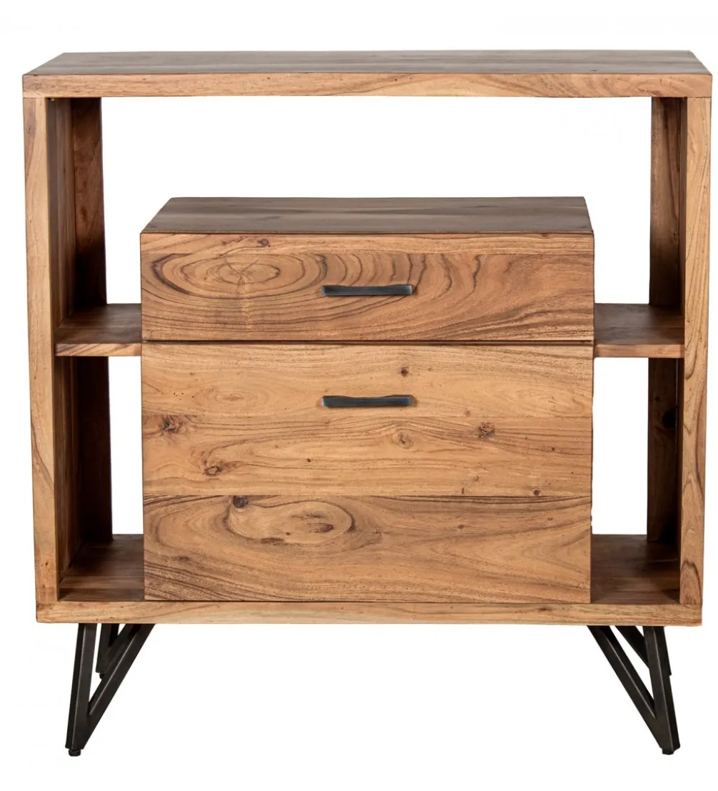Komoda ESTARNA 90 cm drewno akacja