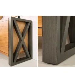Komoda FACTORY Thor 200 cm drewno dziki dąb