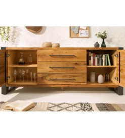 Komoda FACTORY Thor 200 cm drewno dziki dąb