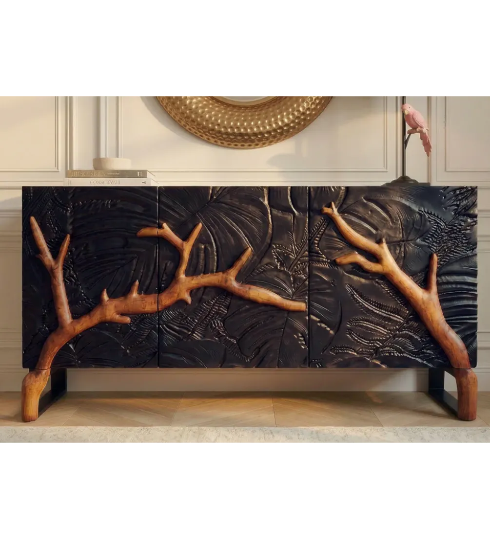 Komoda FOREST 160 cm 3D drewno mango