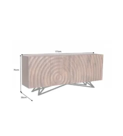 Komoda GANSU 177 cm drewno mango brąz