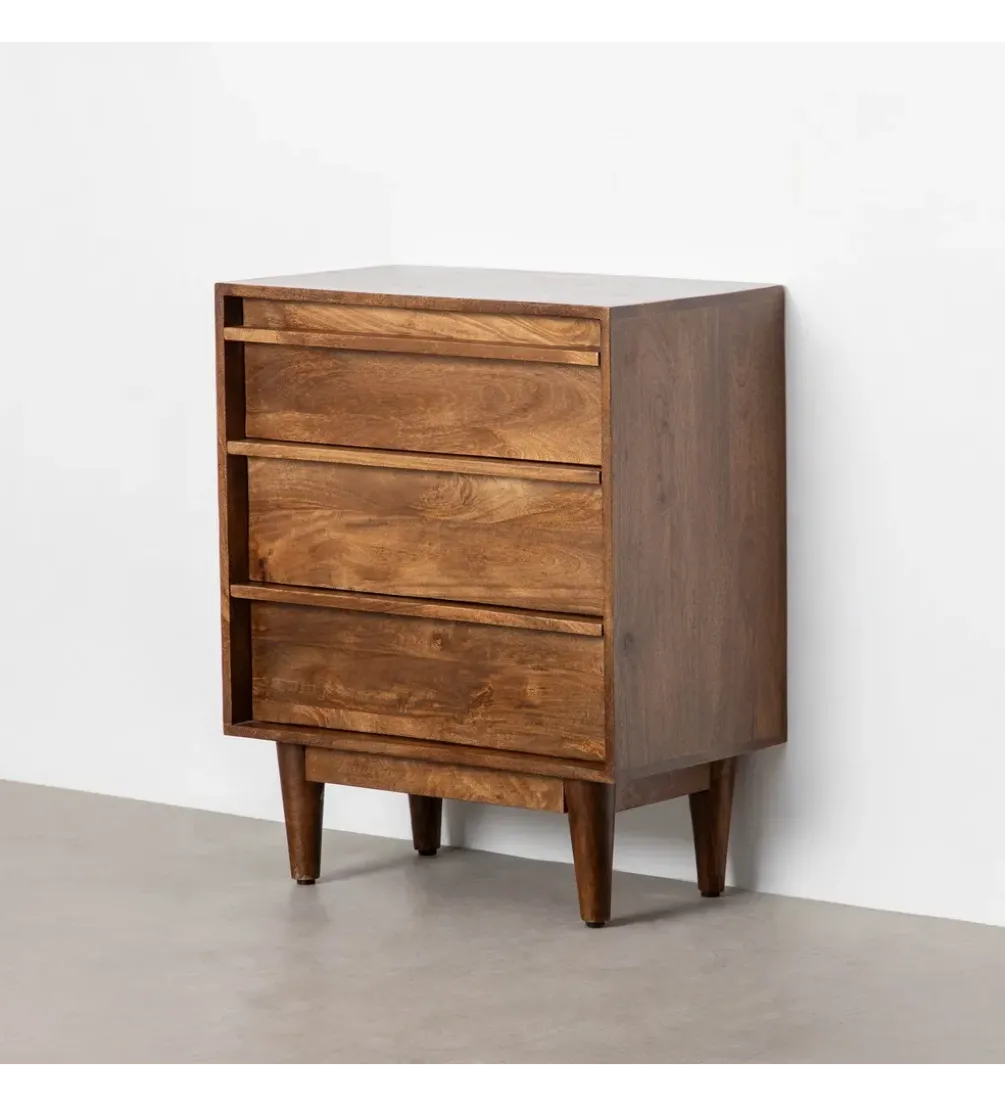 Komoda GARREL 70 cm drewno mango brązowa