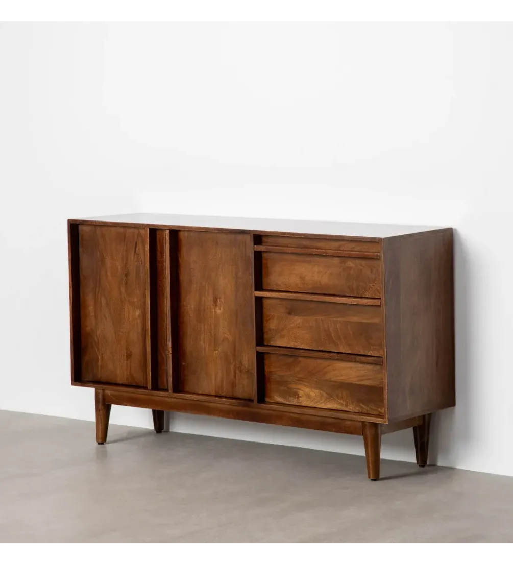 Komoda GARREL 150 cm drewno mango brązowa