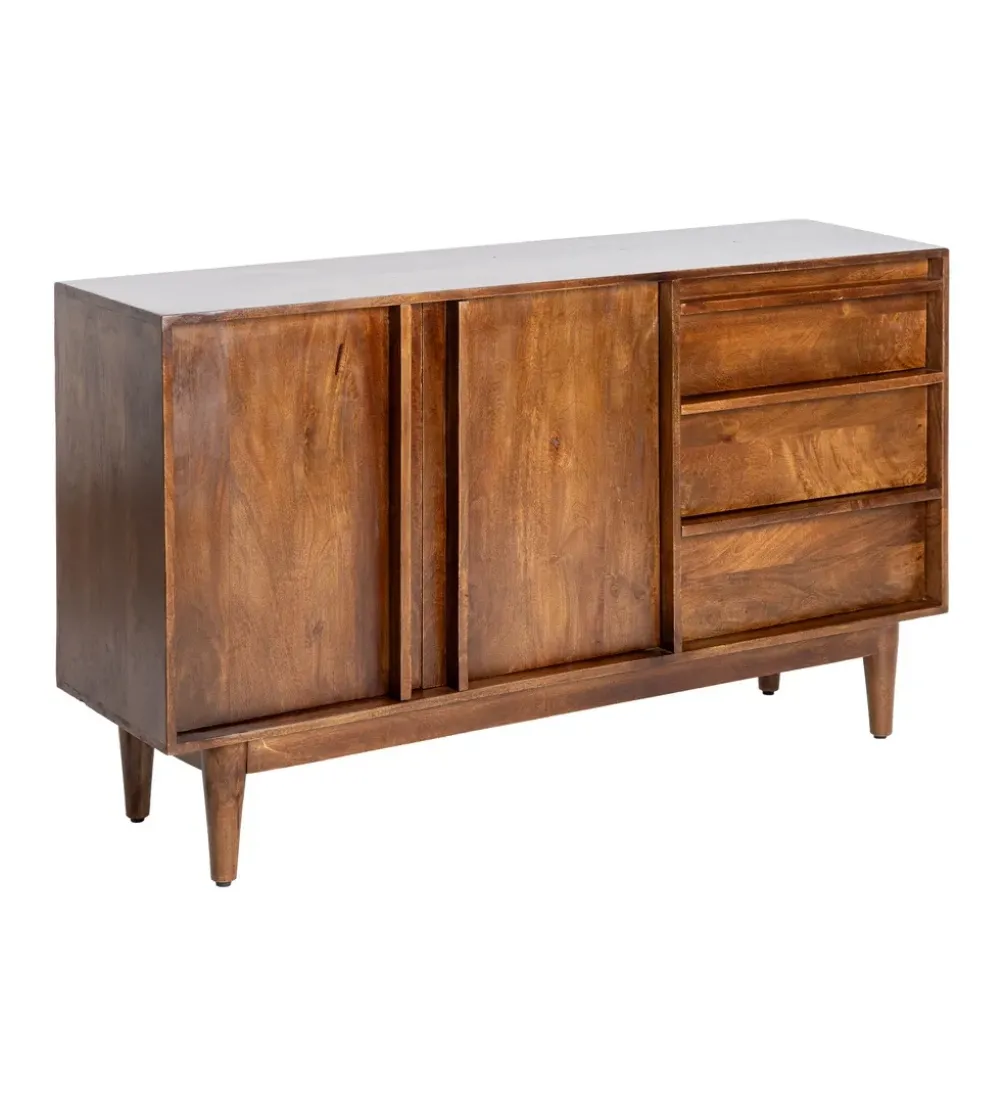 Komoda GARREL 150 cm drewno mango brązowa