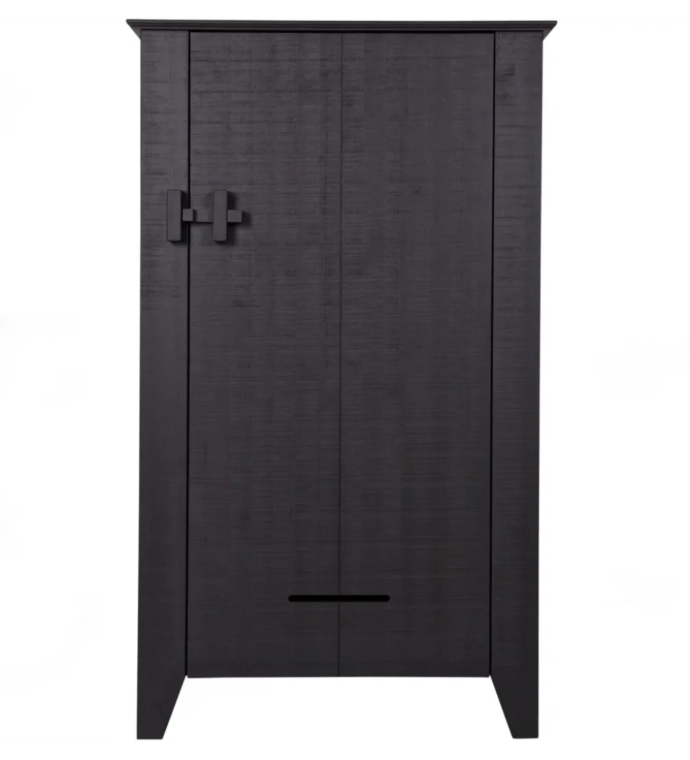 Komoda GIJS 142 cm drewno sosna czarna