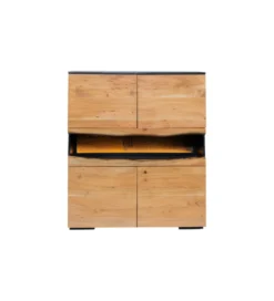 Komoda GRAND ACACIA 120 cm drewno akcja LED