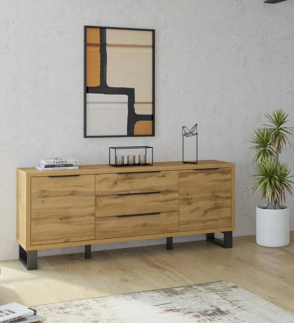 Komoda Halle 200 cm w optyce dąb wotan