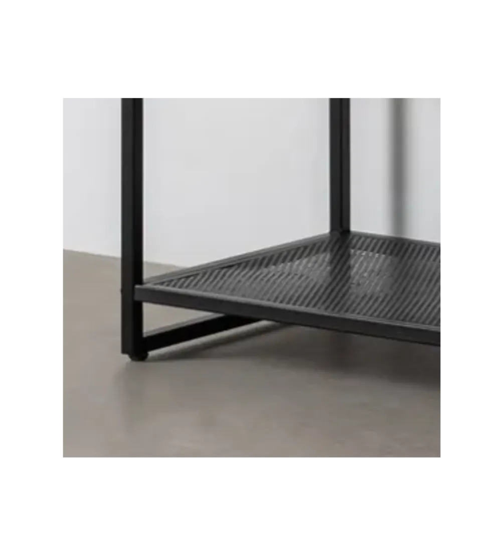 Komoda INDUSTRIAL 100 cm naturalny czarny