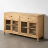 Komoda INMORETI 160 cm drewno mindi naturalne