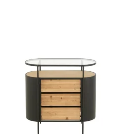 Komoda IVY 80 cm naturalna czarna