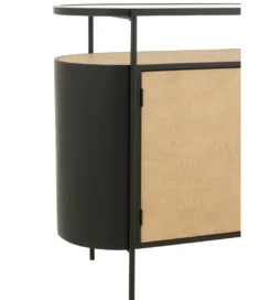 Komoda IVY 150 cm naturalna czarna