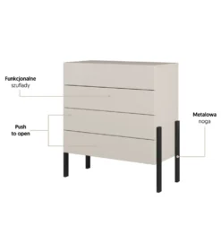 Komoda JUKON 84 cm kaszmir