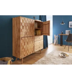 Komoda Komodo wysoka Mystic Living 140 cm drewno akacja