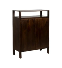 Komoda KURT 120 cm drewno mango ciemny brąz