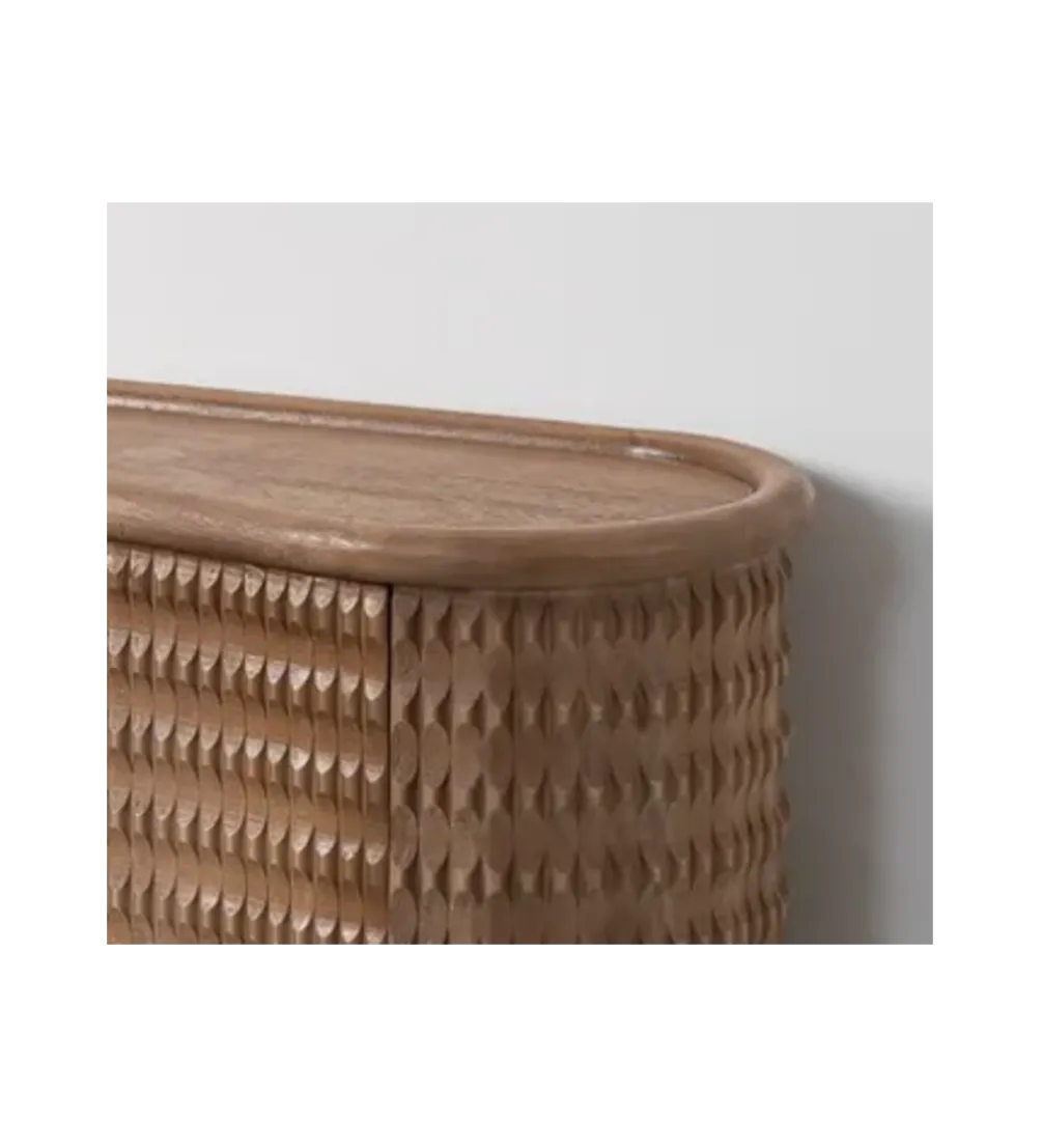 Komoda LANZZI 120 cm czarny mat/dąb artisan