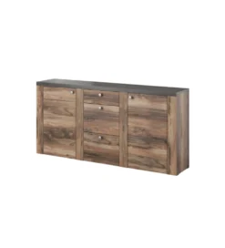 Komoda LARONA 176 Cm O Wybarwieniu Satin Nussbaum z kolorem Touchwood