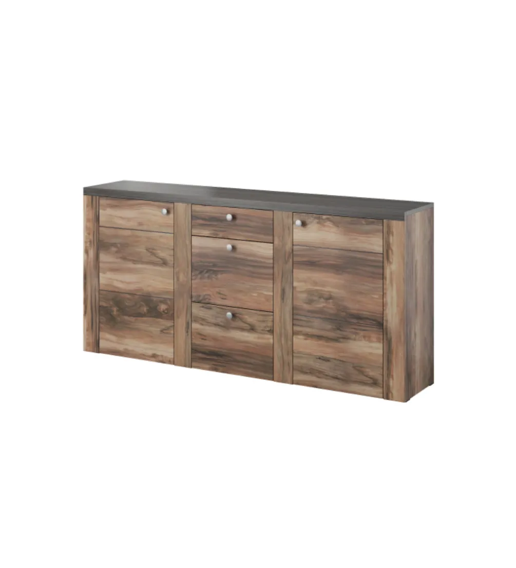 Komoda LARONA 176 Cm O Wybarwieniu Satin Nussbaum z kolorem Touchwood