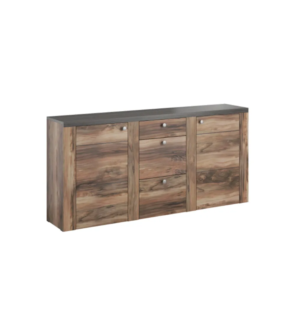 Komoda LARONA 176 Cm O Wybarwieniu Satin Nussbaum z kolorem Touchwood