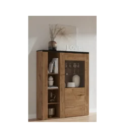 Komoda LARONA 100 cm o wybarwieniu dąb lefkas z kolorem touchwood