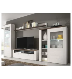 Komoda LARONA 100 cm o wybarwieniu Sonoma Trufel z kolorem Sibiu Larche