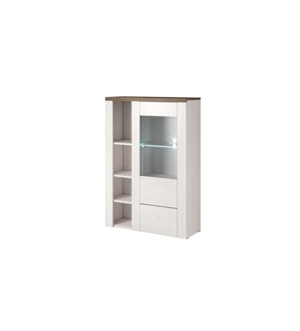 Komoda LARONA 100 cm o wybarwieniu Sonoma Trufel z kolorem Sibiu Larche