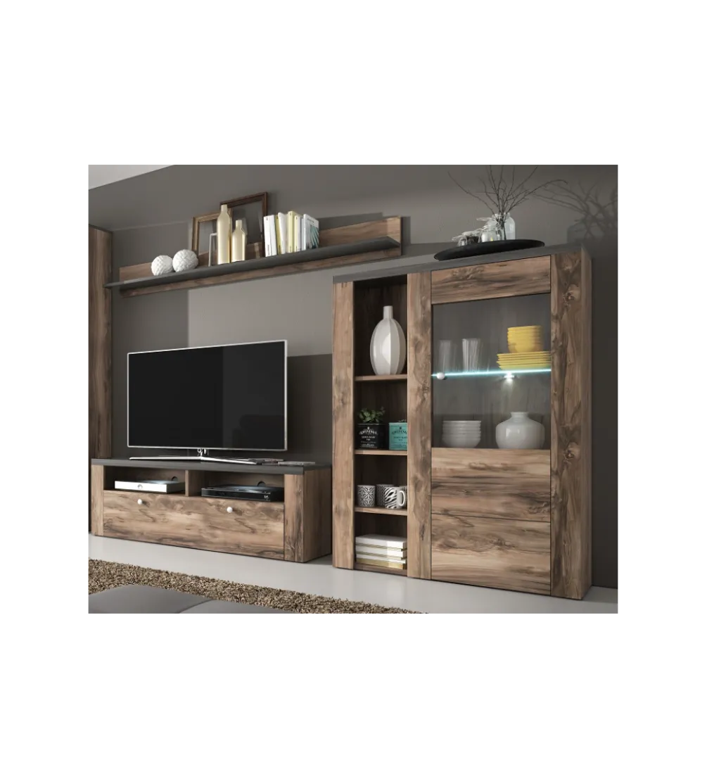 Komoda LARONA 100 Cm O Wybarwieniu Satin Nussbaum z kolorem Touchwood