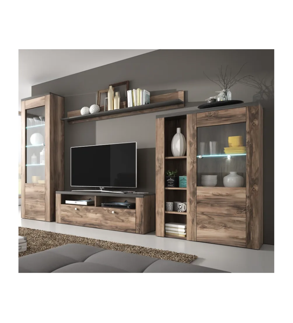 Komoda LARONA 100 Cm O Wybarwieniu Satin Nussbaum z kolorem Touchwood