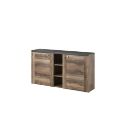 Komoda LARONA 155 Cm O Wybarwieniu Satin Nussbaum Z Kolorem Touchwood