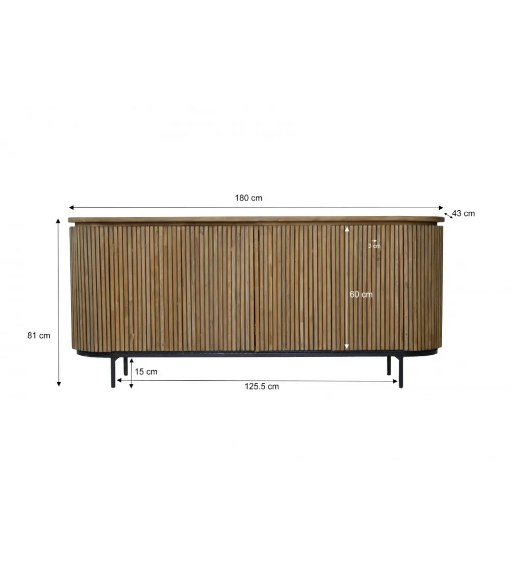 Komoda LUSAN 180 cm drewno teak