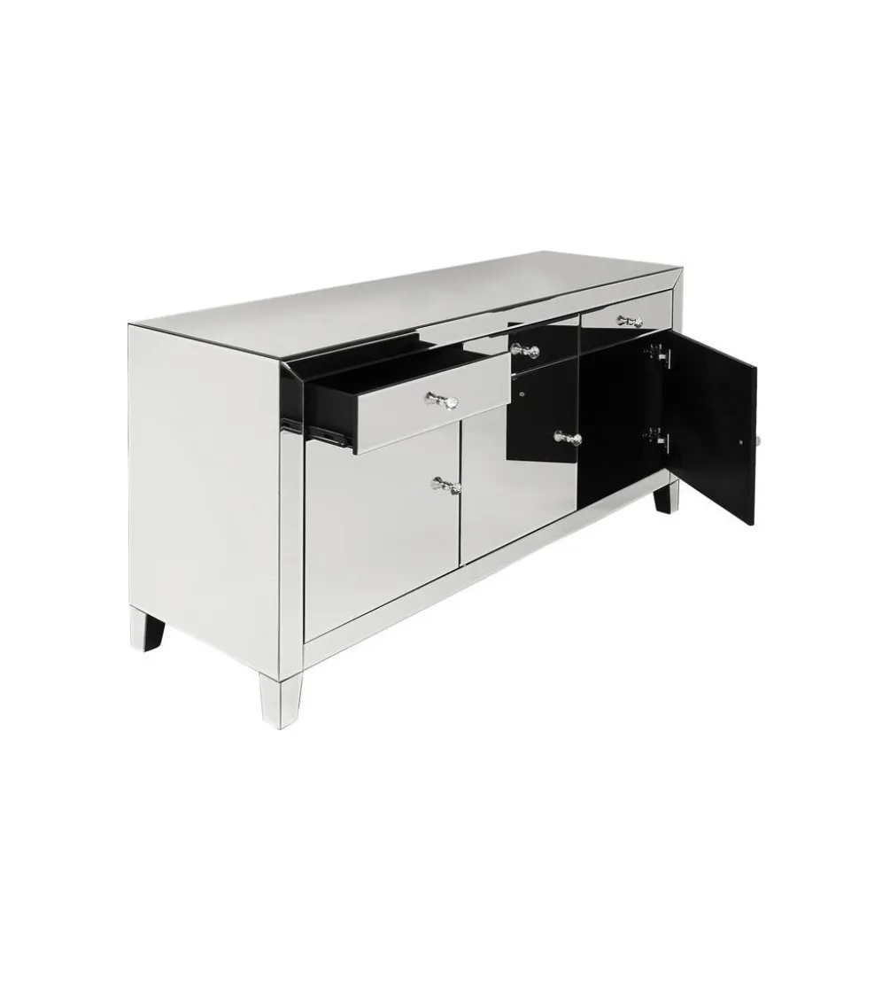 Komoda lustrzana Luxury 140 cm transparentna