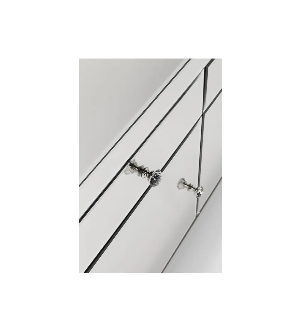 Komoda lustrzana Luxury 140 cm transparentna