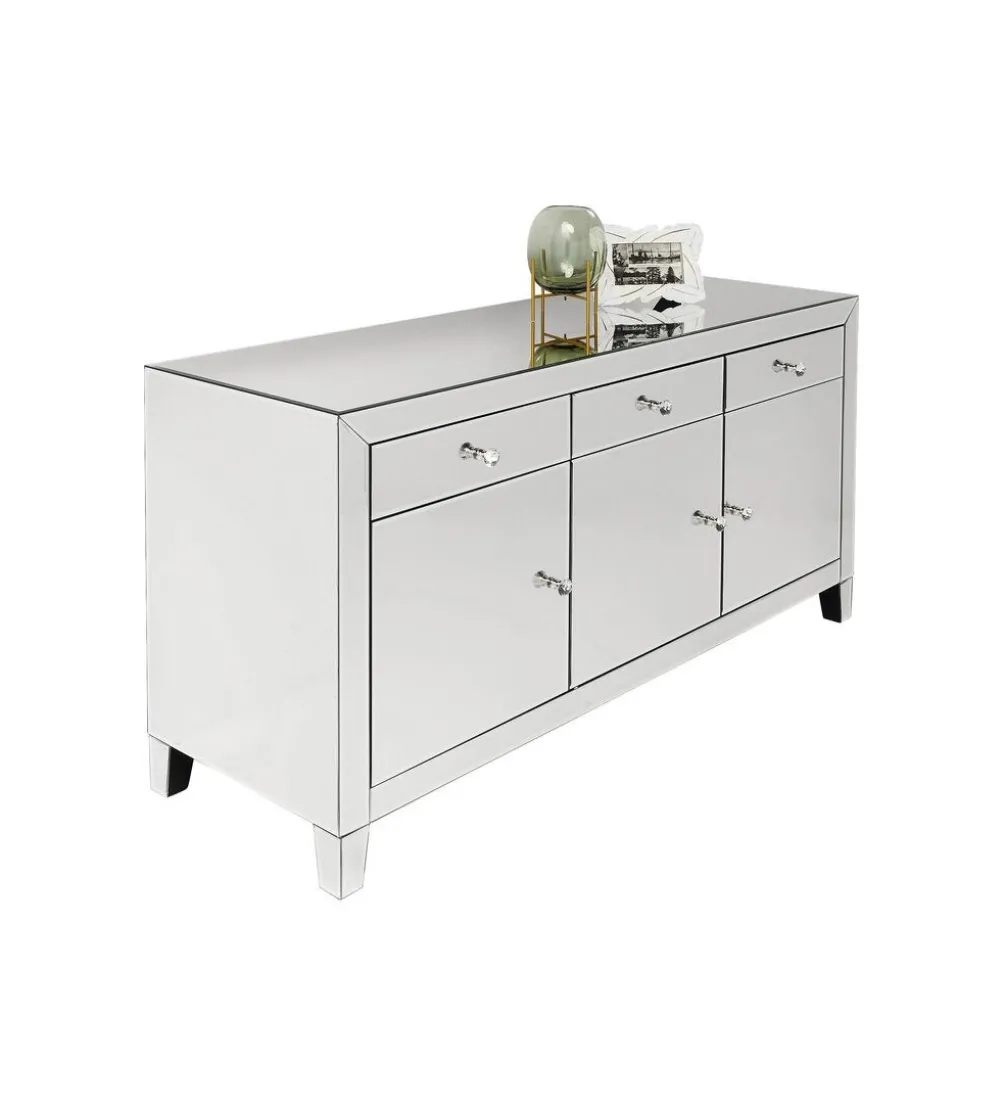 Komoda lustrzana Luxury 140 cm transparentna