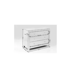 Komoda LUXURY 91 cm transparentna