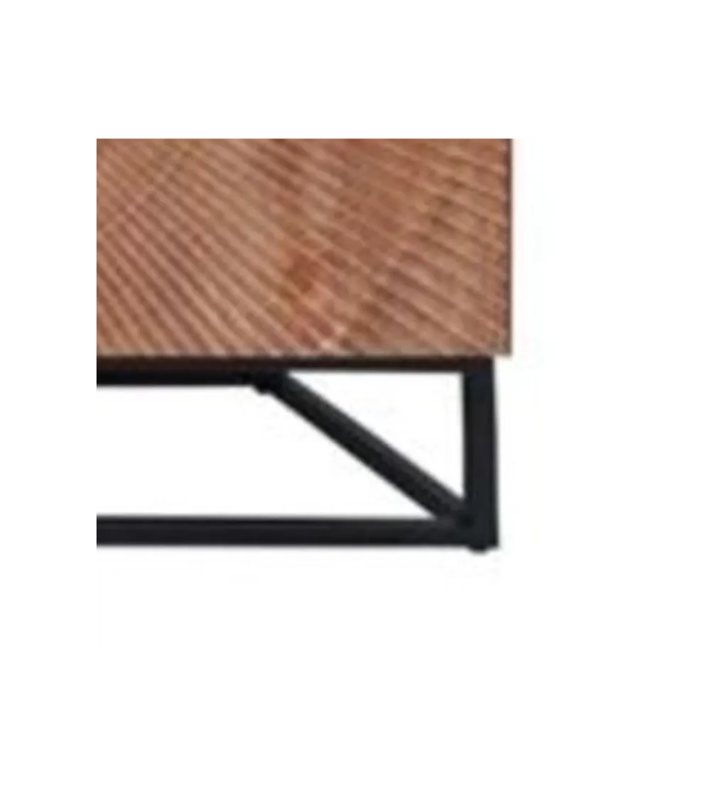 Komoda MADEIRA BRIGHT 100 x 90 cm drewno mango