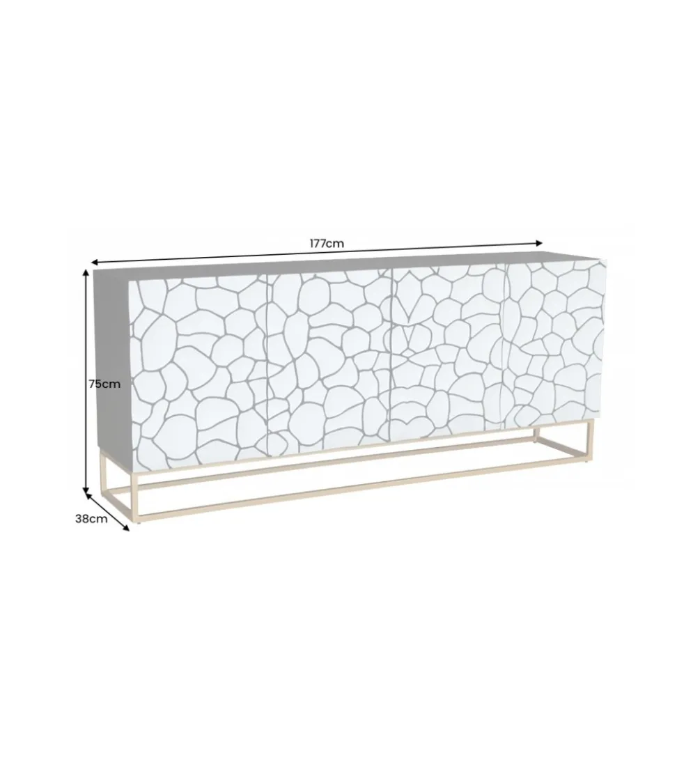 Komoda MASKAT 177 cm drewno mango brąz
