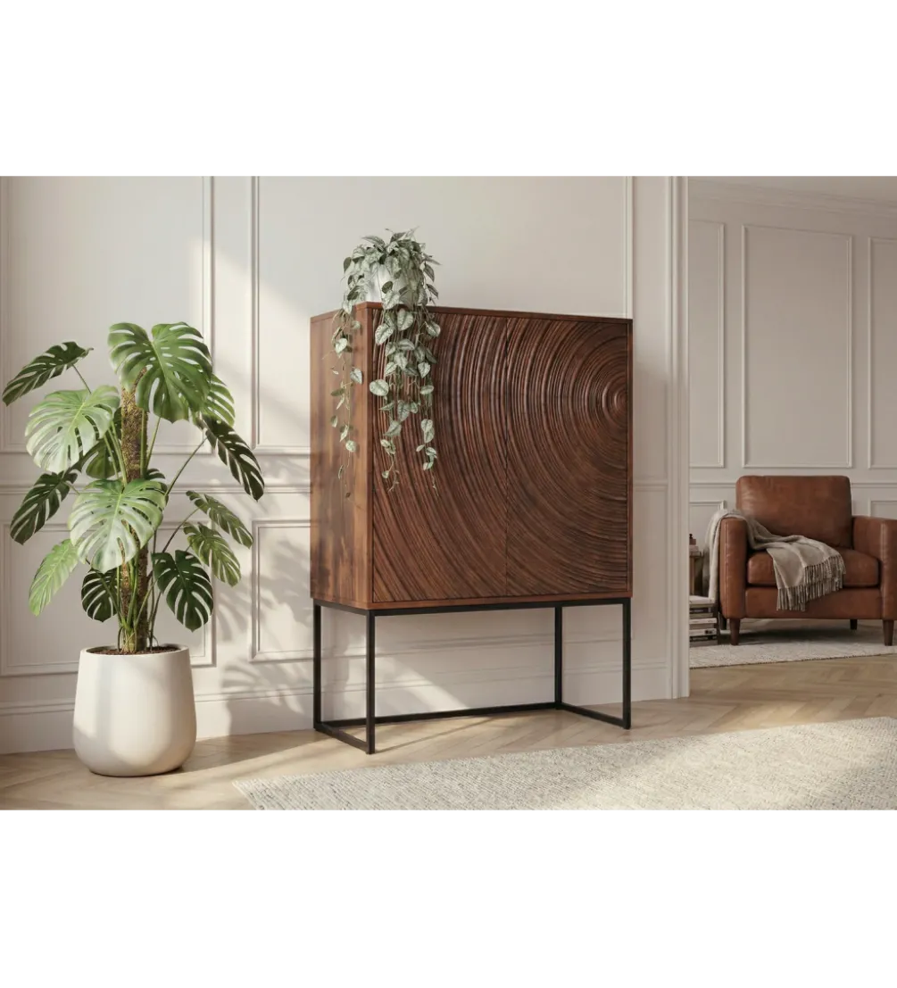 Komoda METRASNO 90 cm drewno mango