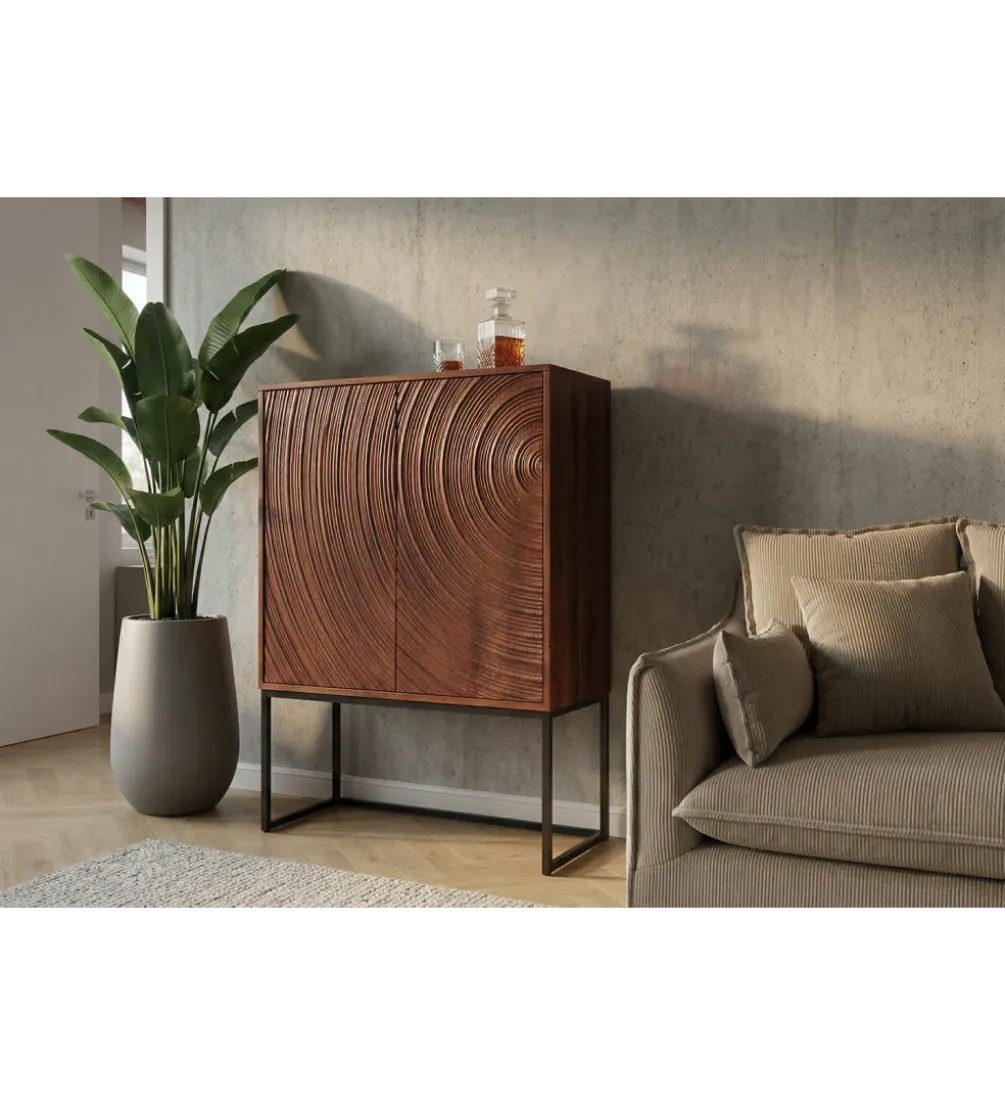 Komoda METRASNO 90 cm drewno mango