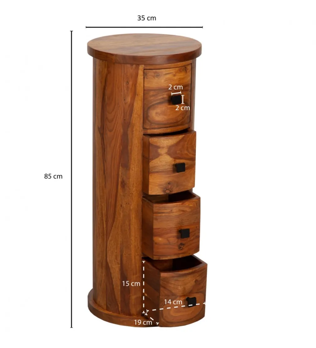Komoda MIGRA 85 cm drewno sheesham