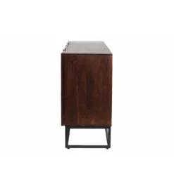 Komoda MIRNO 175 cm drewno akacja w kolorze ciemnego orzecha