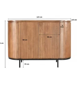 Komoda NOORK 115 cm drewno mango