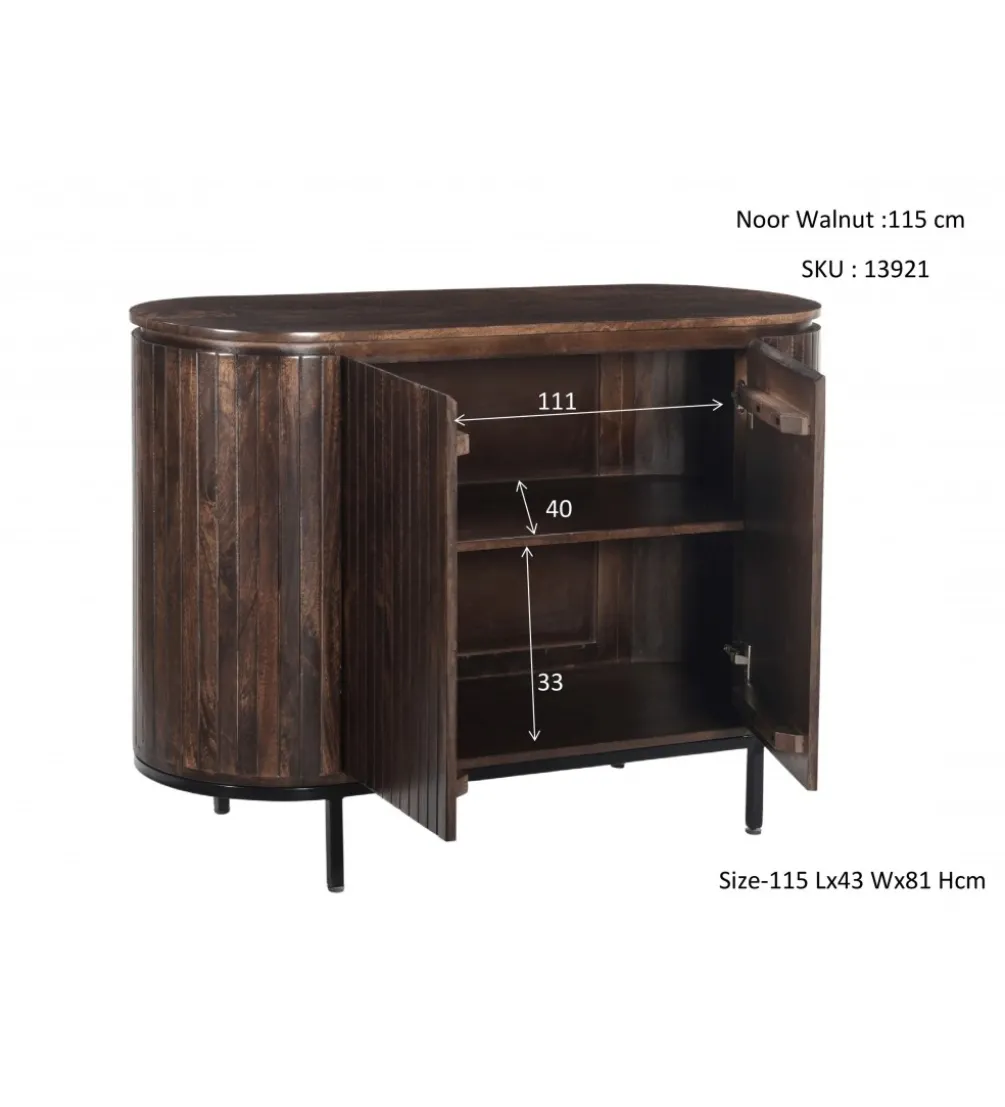 Komoda NOORK 115 cm w kolorze orzechowym