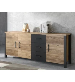 Komoda OLIN WM 192 cm w optyce świerku Appenzeller